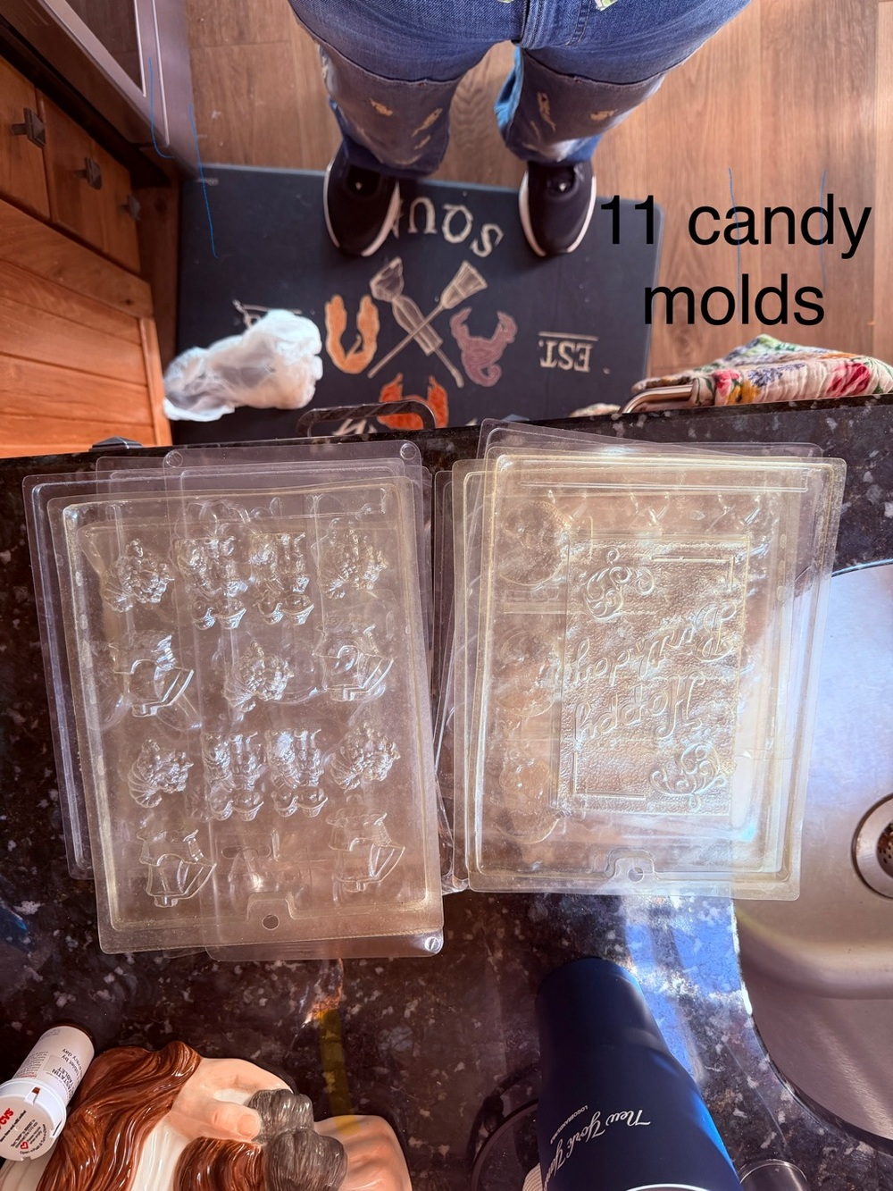Clear Plastic Candy Molds - 11 Piece Set